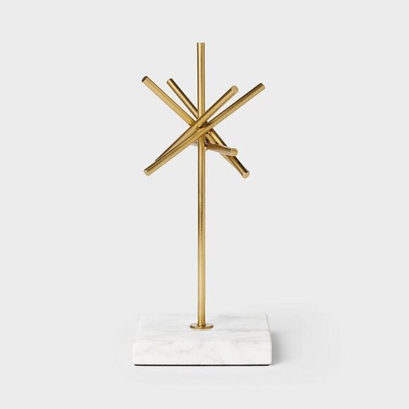 Threshold Studio McGee Small Brass & Marble Decor Star Object Christmas 2023